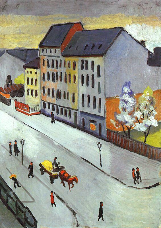 August Macke Our Street in Gray France oil painting art